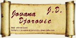 Jovana Đorović vizit kartica